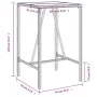 Brown synthetic rattan outdoor bar table 70x70x110 cm by vidaXL, Garden tables - Ref: Foro24-368694, Price: 128,11 €, Discoun...