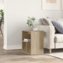 Mesa auxiliar de madera contrachapada color roble 50x30x50 cm de vidaXL, Mesas auxiliares - Ref: Foro24-840559, Precio: 38,43...