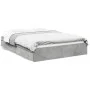 Concrete gray engineered wood bed with drawers 160x200 cm by vidaXL, Beds and slatted bases - Ref: Foro24-3280646, Price: 173...