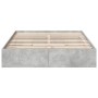 Betongraues Holzwerkstoffbett mit Schubladen 160x200 cm von vidaXL, Betten und Lattenroste - Ref: Foro24-3280646, Preis: 174,...
