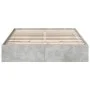Cama con cajones madera ingeniería gris hormigón 160x200 cm de vidaXL, Camas y somieres - Ref: Foro24-3280646, Precio: 173,32...