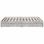 Betongraues Holzwerkstoffbett mit Schubladen 160x200 cm von vidaXL, Betten und Lattenroste - Ref: Foro24-3280646, Preis: 174,...