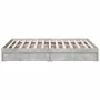Concrete gray engineered wood bed with drawers 160x200 cm by vidaXL, Beds and slatted bases - Ref: Foro24-3280646, Price: 173...