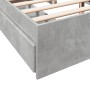 Betongraues Holzwerkstoffbett mit Schubladen 160x200 cm von vidaXL, Betten und Lattenroste - Ref: Foro24-3280646, Preis: 174,...