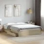 Sonoma oak engineered wood bed with drawers 150x200 cm by vidaXL, Beds and slatted bases - Ref: Foro24-3280652, Price: 171,14...