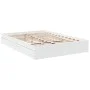 White engineered wood bed frame with drawers 150x200 cm by vidaXL, Beds and slatted bases - Ref: Foro24-3280650, Price: 178,1...