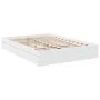 White engineered wood bed frame with drawers 150x200 cm by vidaXL, Beds and slatted bases - Ref: Foro24-3280650, Price: 178,1...