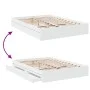 White engineered wood bed frame with drawers 150x200 cm by vidaXL, Beds and slatted bases - Ref: Foro24-3280650, Price: 178,1...