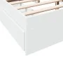 White engineered wood bed frame with drawers 150x200 cm by vidaXL, Beds and slatted bases - Ref: Foro24-3280650, Price: 178,1...