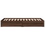 Cama con cajones madera de ingeniería marrón roble 90x200 cm de vidaXL, Camas y somieres - Ref: Foro24-3280684, Precio: 134,8...