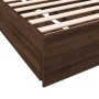 Cama con cajones madera de ingeniería marrón roble 90x200 cm de vidaXL, Camas y somieres - Ref: Foro24-3280684, Precio: 134,8...
