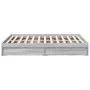 Sonoma gray engineered wood bed with drawers 140x190 cm by vidaXL, Beds and slatted bases - Ref: Foro24-3280690, Price: 166,4...