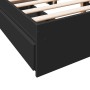 Cama con cajones madera de ingeniería negro 140x190 cm de vidaXL, Camas y somieres - Ref: Foro24-3280686, Precio: 195,09 €, D...