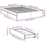 Cama con cajones madera de ingeniería negro 140x190 cm de vidaXL, Camas y somieres - Ref: Foro24-3280686, Precio: 195,09 €, D...