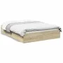 Sonoma oak engineered wood bed with drawers 120x190 cm by vidaXL, Beds and slatted bases - Ref: Foro24-3280701, Price: 150,78...
