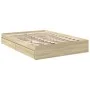 Sonoma oak engineered wood bed with drawers 120x190 cm by vidaXL, Beds and slatted bases - Ref: Foro24-3280701, Price: 150,78...