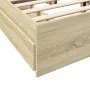 Sonoma oak engineered wood bed with drawers 120x190 cm by vidaXL, Beds and slatted bases - Ref: Foro24-3280701, Price: 150,78...