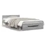 Sonoma gray engineered wood bed with drawer 90x190 cm by vidaXL, Beds and slatted bases - Ref: Foro24-3280788, Price: 130,62 ...