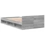 Sonoma gray engineered wood bed with drawer 90x190 cm by vidaXL, Beds and slatted bases - Ref: Foro24-3280788, Price: 130,62 ...