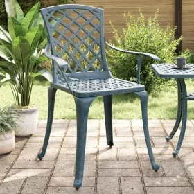 Garden chairs 2 units green cast aluminum by vidaXL, Garden chairs - Ref: Foro24-4002802, Price: 246,03 €, Discount: %