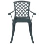 Sillas de jardín 2 unidades aluminio fundido verde de vidaXL, Sillas de jardín - Ref: Foro24-4002802, Precio: 251,30 €