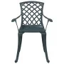 Sillas de jardín 2 unidades aluminio fundido verde de vidaXL, Sillas de jardín - Ref: Foro24-4002802, Precio: 245,68 €, Descu...