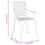 Gartenstühle 2 Einheiten grüner Aluminiumguss von vidaXL, Gartenstühle - Ref: Foro24-4002802, Preis: 250,51 €, Rabatt: %
