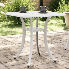 White cast aluminum garden table 53x53x53 cm by vidaXL, Garden tables - Ref: Foro24-4002821, Price: 68,97 €, Discount: %