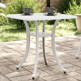 White cast aluminum garden table 53x53x53 cm by vidaXL, Garden tables - Ref: Foro24-4002821, Price: 67,57 €, Discount: %