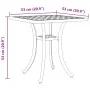 Weißer Gartentisch aus Aluminiumguss, 53 x 53 x 53 cm von vidaXL, Gartentische - Ref: Foro24-4002821, Preis: 67,86 €, Rabatt: %