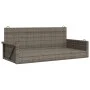Gray synthetic rattan swing bench 119x56x48 cm by vidaXL, garden benches - Ref: Foro24-365627, Price: 116,81 €, Discount: %
