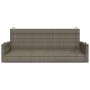 Gray synthetic rattan swing bench 119x56x48 cm by vidaXL, garden benches - Ref: Foro24-365627, Price: 116,81 €, Discount: %