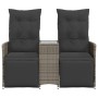 2-Sitzer-Gartensofa mit grauem PE-Rattantisch von vidaXL, Outdoor-Sofas - Ref: Foro24-365717, Preis: 278,31 €, Rabatt: %