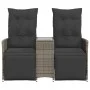 2-Sitzer-Gartensofa mit grauem PE-Rattantisch von vidaXL, Outdoor-Sofas - Ref: Foro24-365717, Preis: 272,06 €, Rabatt: %