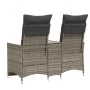 2-Sitzer-Gartensofa mit grauem PE-Rattantisch von vidaXL, Outdoor-Sofas - Ref: Foro24-365717, Preis: 272,06 €, Rabatt: %