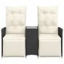 2-Sitzer-Gartensofa mit schwarzem PE-Rattantisch von vidaXL, Outdoor-Sofas - Ref: Foro24-365715, Preis: 257,71 €, Rabatt: %