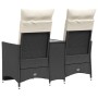 2-Sitzer-Gartensofa mit schwarzem PE-Rattantisch von vidaXL, Outdoor-Sofas - Ref: Foro24-365715, Preis: 211,59 €, Rabatt: %