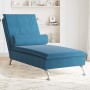Sofá diván de masaje con cojín de terciopelo azul de vidaXL, Divanes - Ref: Foro24-379458, Precio: 104,82 €