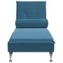 Massage Divan Sofa with Blue Velvet Cushion by vidaXL, Daybeds - Ref: Foro24-379458, Price: 103,53 €, Discount: %