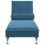 Sofá diván de masaje con cojín de terciopelo azul de vidaXL, Divanes - Ref: Foro24-379458, Precio: 104,82 €