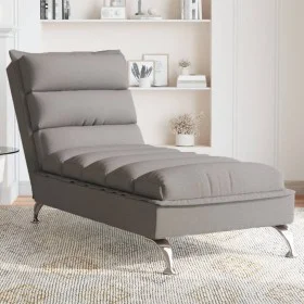 Massage divan sofa with taupe gray fabric cushions by vidaXL, Daybeds - Ref: Foro24-379479, Price: 192,27 €, Discount: %