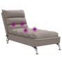 Massage divan sofa with taupe gray fabric cushions by vidaXL, Daybeds - Ref: Foro24-379479, Price: 195,96 €, Discount: %