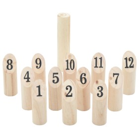 Kubb Zahlenspiel mit Tragetasche 13 Teile aus Kiefernholz von vidaXL, Rasenspiele - Ref: Foro24-4008440, Preis: 27,96 €, Raba...