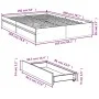 Black engineered wood bed frame with drawers 160x200 cm by vidaXL, Beds and slatted bases - Ref: Foro24-3280644, Price: 195,6...