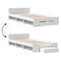 Weißes Holzwerkstoffbett mit Schublade 90x190 cm von vidaXL, Betten und Lattenroste - Ref: Foro24-3280783, Preis: 131,44 €, R...