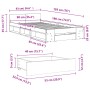 Weißes Holzwerkstoffbett mit Schublade 90x190 cm von vidaXL, Betten und Lattenroste - Ref: Foro24-3280783, Preis: 131,44 €, R...