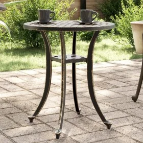 Gartentisch aus gegossenem Aluminium in Bronze Ø48x53 cm von vidaXL, Gartentische - Ref: Foro24-4002823, Preis: 61,11 €, Raba...