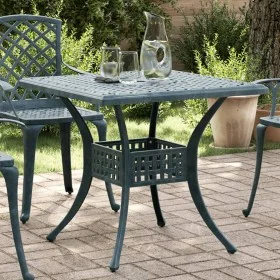 Mesa de jardín aluminio fundido verde 80x80x75 cm by vidaXL, Garden tables - Ref: Foro24-4002814, Price: 213,63 €, Discount: %