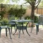 Mesa de jardín aluminio fundido verde 80x80x75 cm de vidaXL, Mesas de jardín - Ref: Foro24-4002814, Precio: 213,48 €, Descuen...