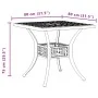Mesa de jardín aluminio fundido verde 80x80x75 cm de vidaXL, Mesas de jardín - Ref: Foro24-4002814, Precio: 213,48 €, Descuen...